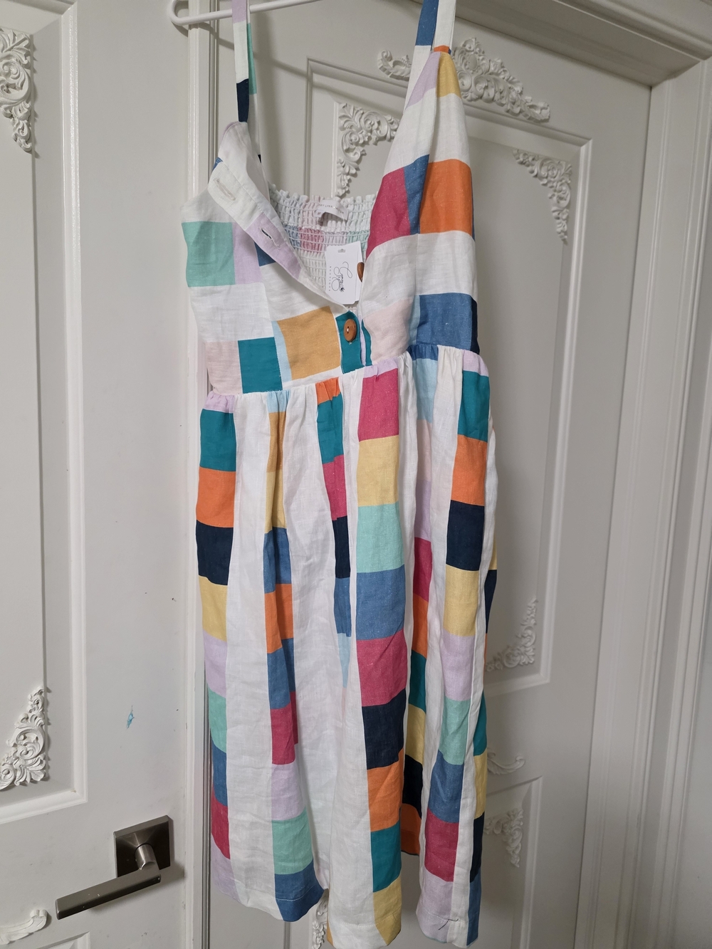 Multicolor Check  Linen